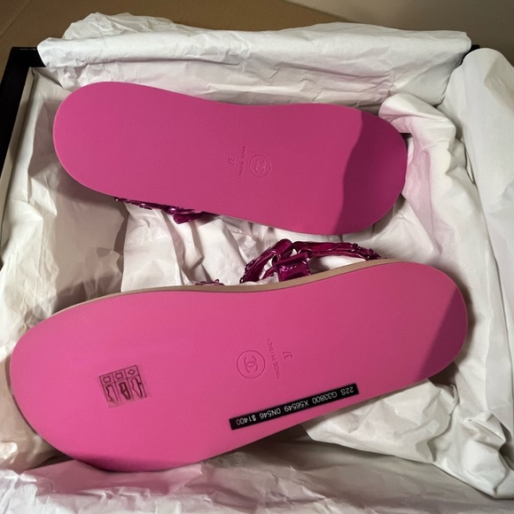 Authentic Chanel G33800 Sandals size 37 - Picture 6 of 10